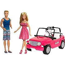 Barbie Mattel Beach Cruiser and Ken Doll (Pink) : Mattel: Amazon